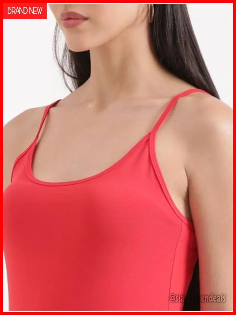 Cotton Spandex Sleeveless Camisole Layering Tank Top Scoop Neck